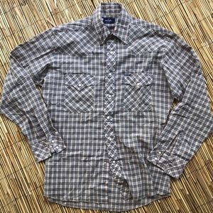 Vintage 70s Plaid Wrangler Western Shirt